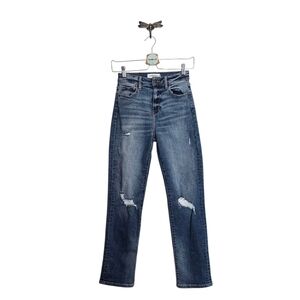 Carly Jean 00×28 Chrissy Classic Vintage Straight Leg Jeans Distressed 00
